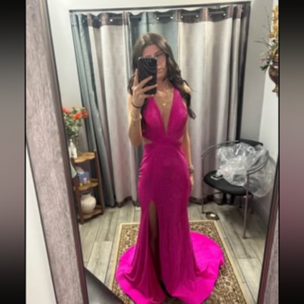 Elegant Pink Evening Gown
